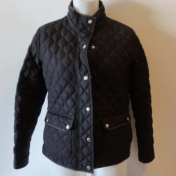 J. CREW BLACK QUILTED COAT SZ S* - Picture 2 of 8